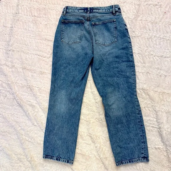 LOFT size 2 | 26 High Waisted Straight Leg Jeans | Distressed Knee - Picture 6 of 7